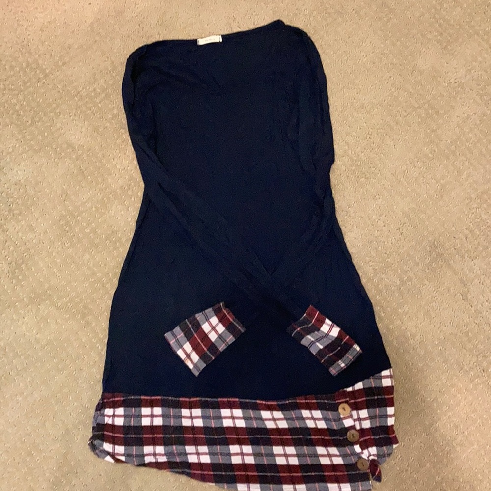 Navy and Plaid Tunic